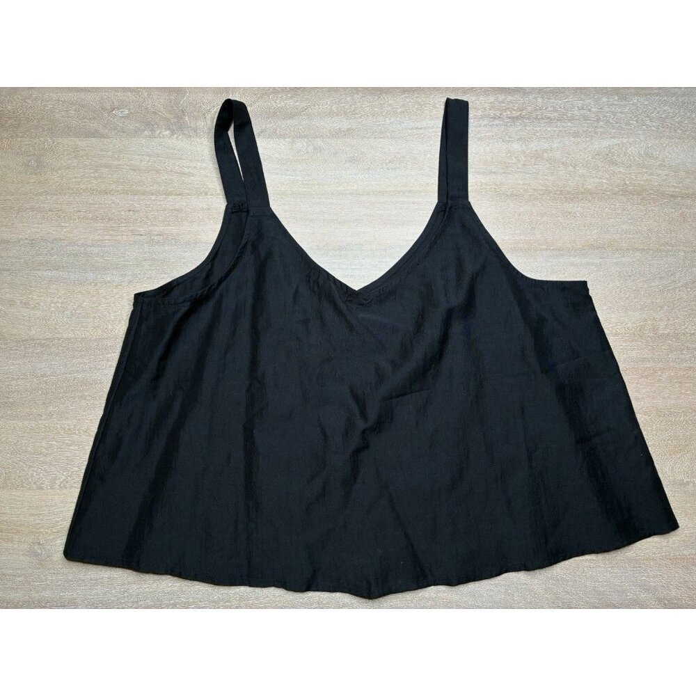 Almina Concept NWT V Neck Linen Tank Top Black XL - Picture 6 of 8